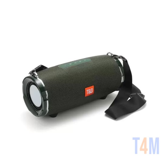 COLUNA DE SOM PORTÁTIL T&G TG-187/TG187 FM/AUX/USB VERDE